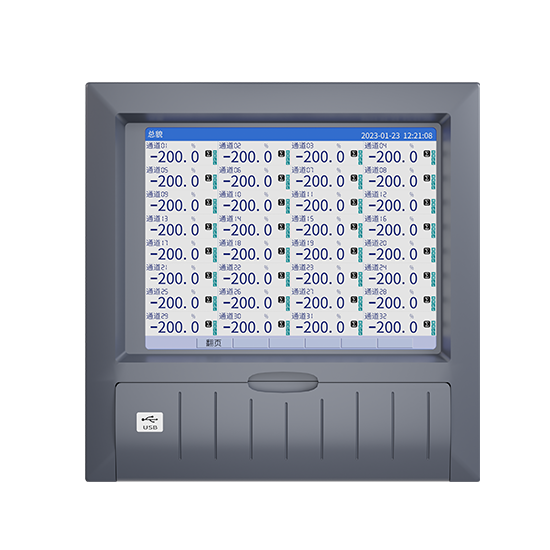 5500jcjc线路检测MIK-R8000D 1-40路 10.4英寸 彩屏 无纸记录仪 USB